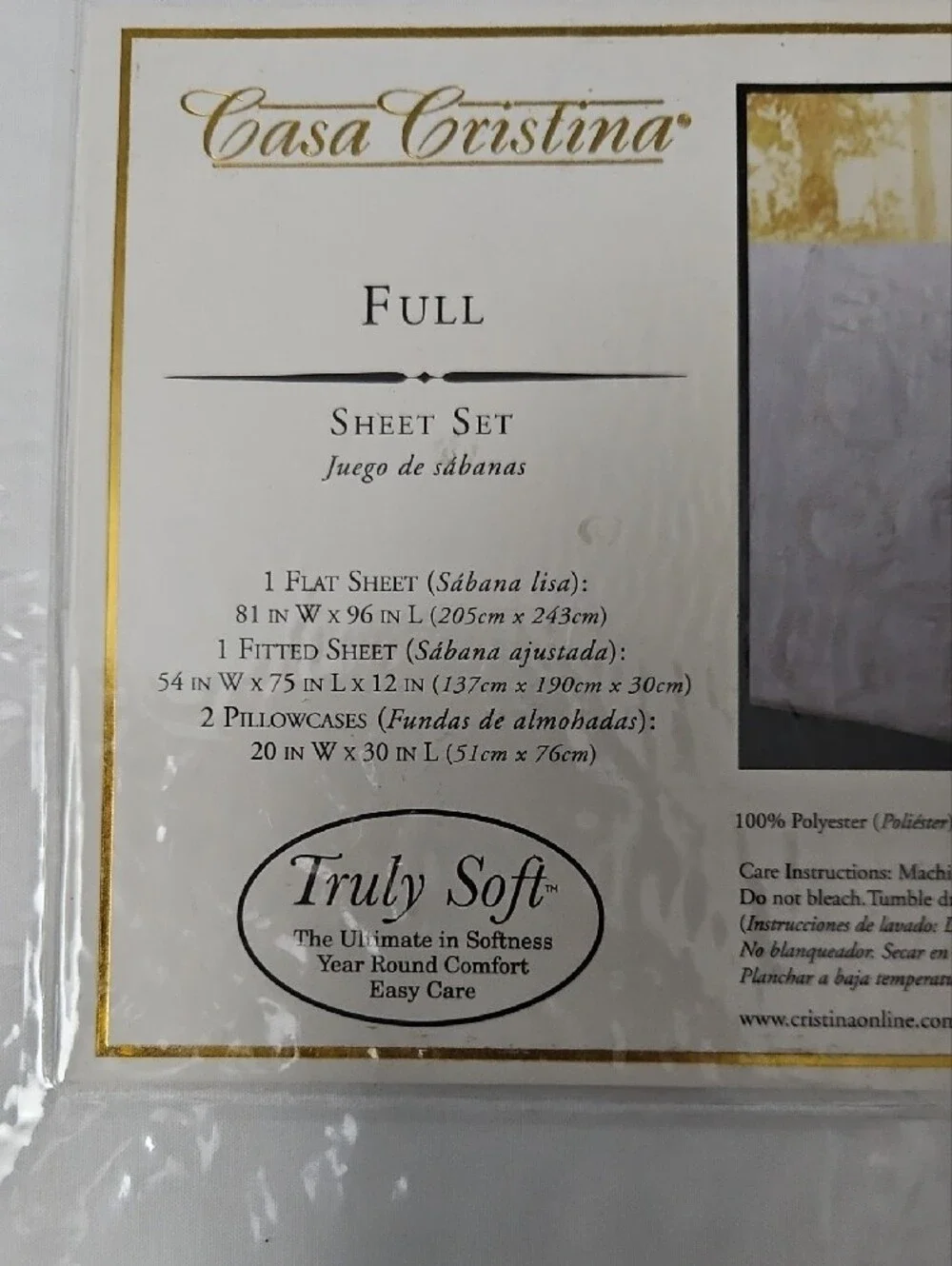 Casa Cristina White Lace Embroidery Full Sheet Set New Sealed